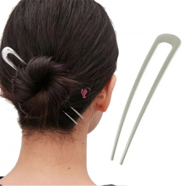 Accesoriu de par modern Japonez pentru cocuri din metal JPN02 Argintiu